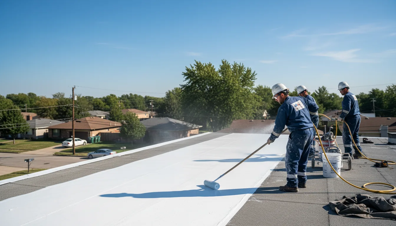 Commercial roof coating in Woodland, GA near me
